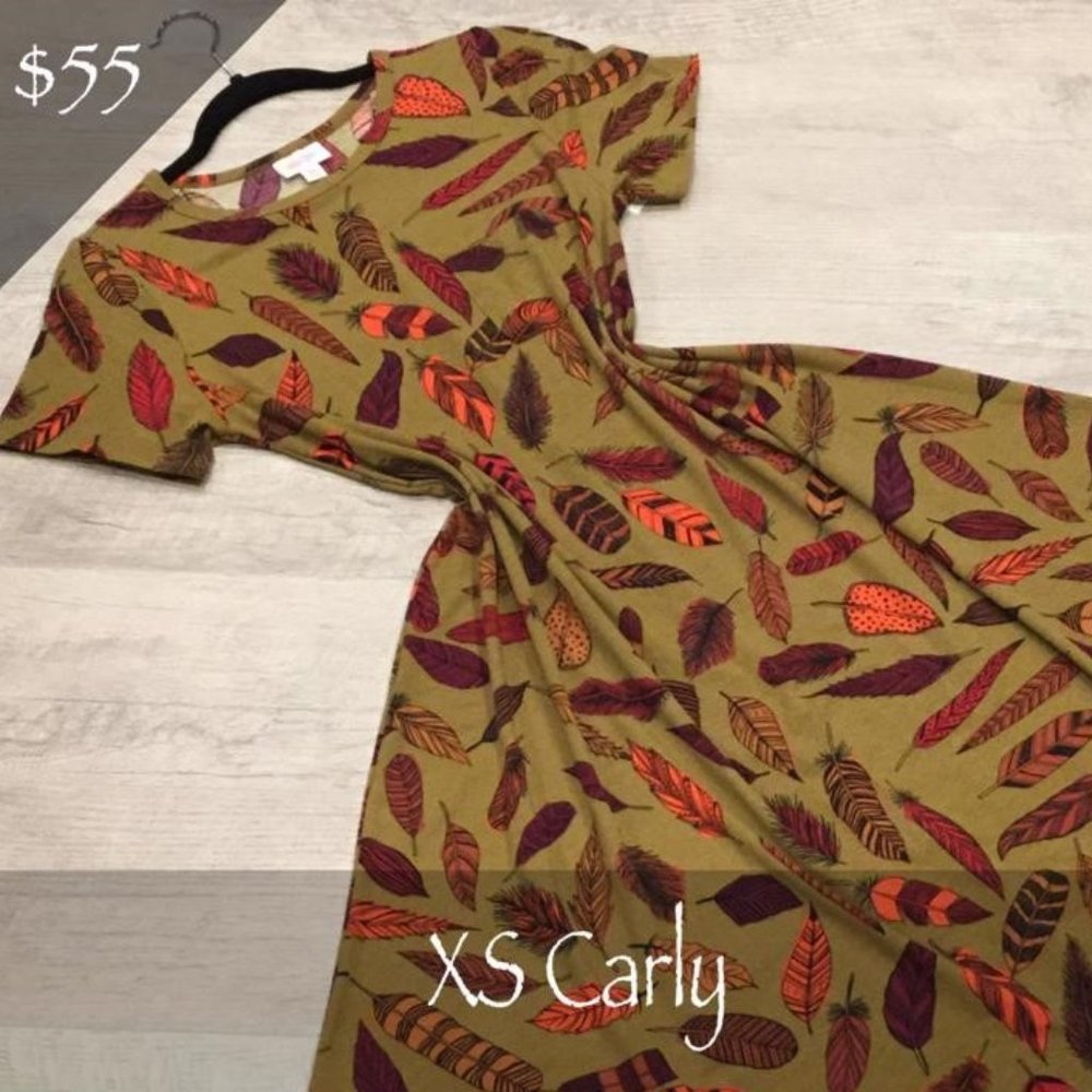 Lularoe CARLY Swing Dress~ Size XS~ New with Tags~ Fall leaves